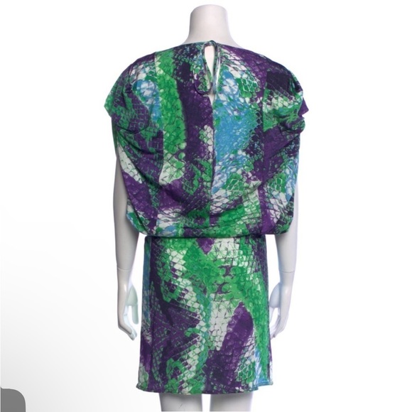 Nwot - La Perla - Peacock Color Silky Dress - Picture 3 of 3